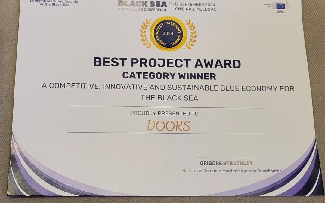 Proiectul european DOORS obține BEST PROJECT AWARD CATEGORY WINNER