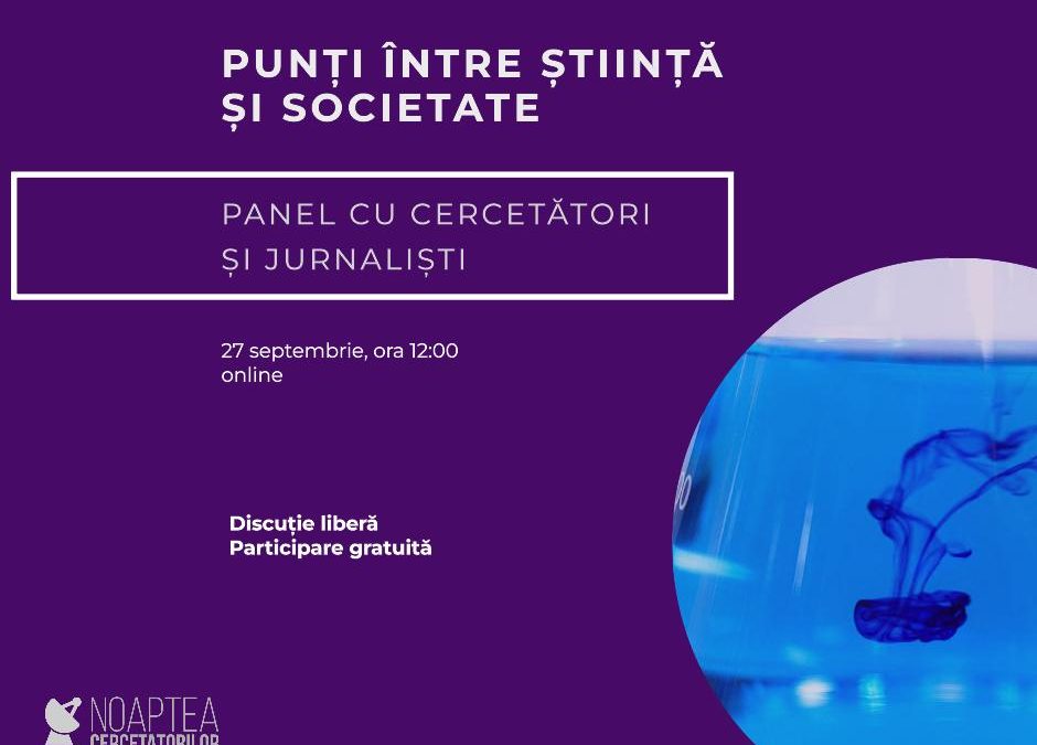 GeoEcoMar la „Punți între știință și societate” – Discuție online interactivă