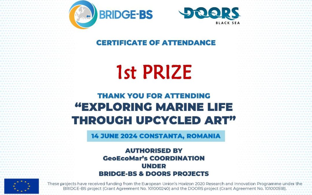 Concursul „EXPLORÂND VIAȚA MARINĂ PRIN ARTĂ RECICLATĂ”, organizat în cadrul proiectelor BRIDGE Black Sea și DOORS Black Sea
